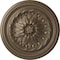 Ekena Millwork Wigan Ceiling Medallion, Hand-Painted Warm Silver, 16"OD x 2 1/4"P CM16WGWSS - alternate 1